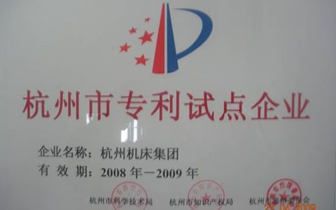 杭機(jī)被授予杭州市專利試點(diǎn)示范企業(yè)